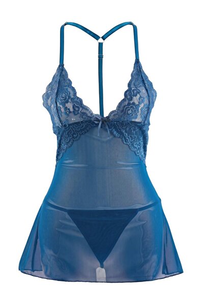 Trendyol Collection Petrol Tulle Plain Babydoll Thmss26Ll00013