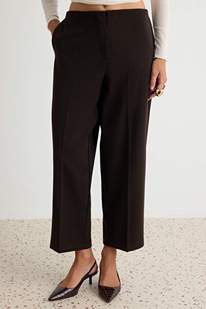 Trendyol Collection Dark Brown Trousers Twoaw27Pl00075