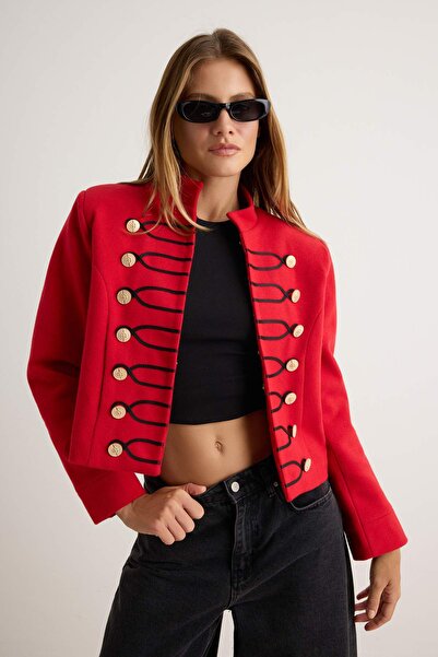 Trendyol Collection Red Regular Coat Twoaw27Mo00112
