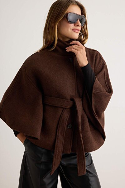 Trendyol Collection Brown Regular Coat Twoaw27Mo00085