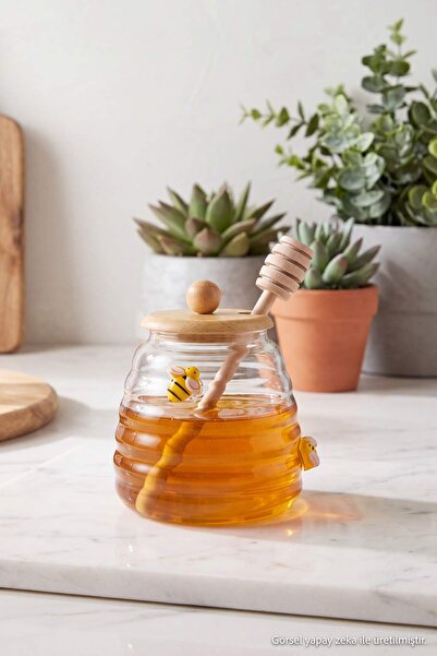 TRENDYOLMİLLA HOME Honey Jar with Bee Figure 350 Cc Tphaw27Skb00005