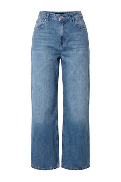 Trendyol Collection Blue 100% Cotton Regular Waist Ankle Length Wide Leg Jean...