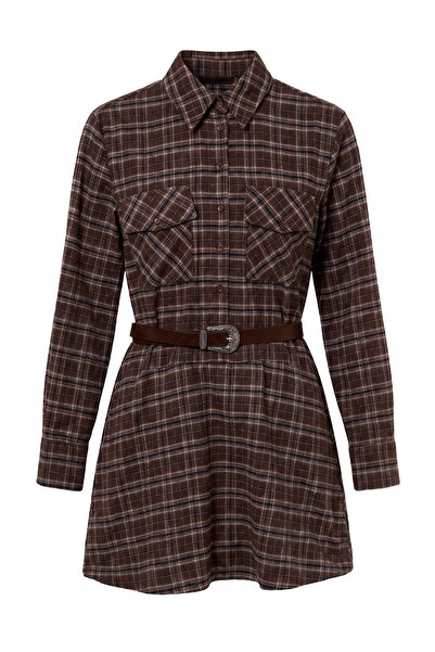 Trendyol Collection Multi-Colored Plaid/Check Short / Mini Woven Shirt Dress ...