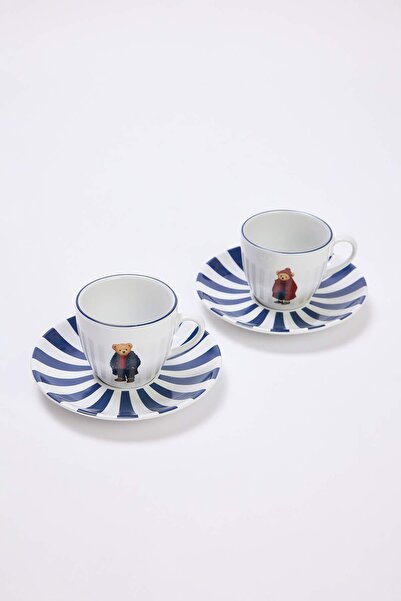 TRENDYOLMİLLA HOME Set od 2 šolje za kafu sa teddy uzorkom 90 cc TPHAW27KFC00014