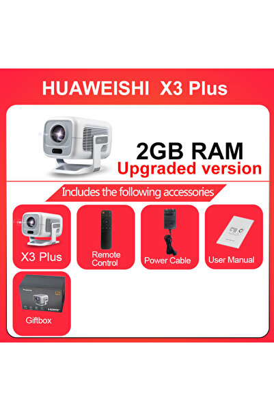 Choice6 AU Plug X3 PLUS 2G RAM Huaweishi 4K Projector Android Native Portable...