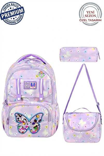 Speedy Bags Ultra-Luxury Butterfly Embroidered Girls' Primary School Bag with...