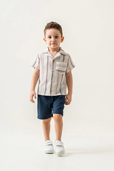 HAUSEkids 2-5 Years Cool Block Boy's Suit-Navy Blue