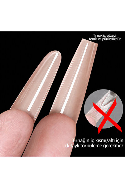 nailport Badem (Almond) Protez Tırnak Sandwich Dual Üst Form Jel Polygel Acrygel - Akrijel ve Polijel İçin Du
