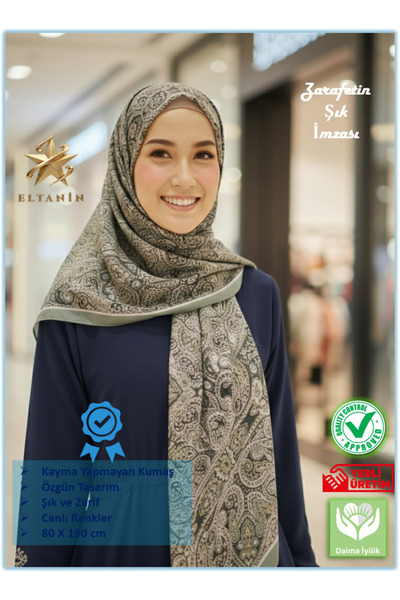 Güneş Eiffel Cotton Soft Special Series Shawl (Ethnic & Floral Pattern, Origi...