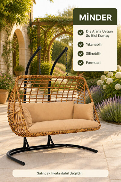 EXCELLENCE GARDEN HOME (SADECE MİNDER) 2 Kişilik Salıncak Minderi – Su Geçirm...