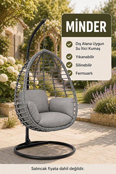 EXCELLENCE GARDEN HOME (SADECE MİNDER) Tek Kişilik Armut Fındık Salıncak Mind...