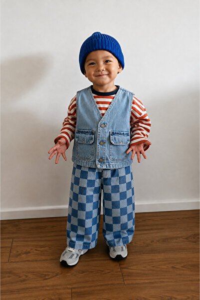 hety Çocuk Unisex Denim Yelek