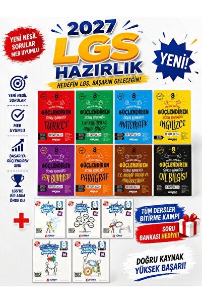 Rota Yayınları Ankara Yayıncılık 8. Sınıf Güçlendiren Soru Bankası Seti + LGS...