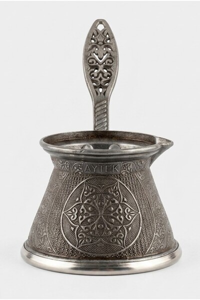 Mijja 150 ml 2-3 Person Engraved Chubby Cast Steel Coffee Pot Induction Cooke...