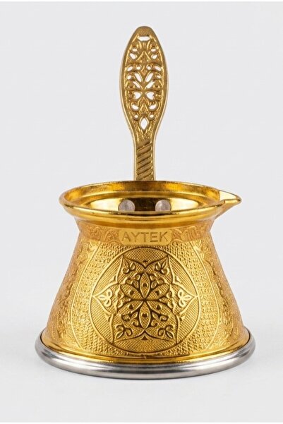 Mijja 250 ml 4-5 Person Engraved Chubby Cast Steel Coffee Pot Induction Cooke...