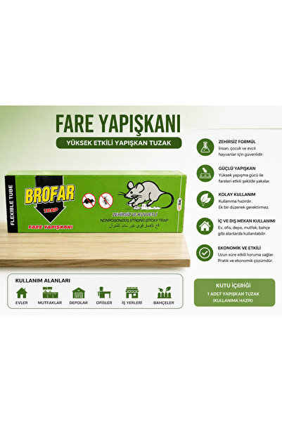 Genel Markalar Fare Yapışkanı Tuzak – Zehirsiz Güçlü Yapışkan Fare Tuzağı | E...