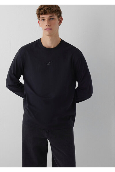 Mavi Pro Black Long Sleeve T-Shirt Loose Fit / Relaxed Comfortable Cut 062026...