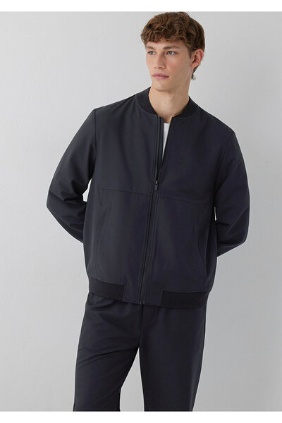 Mavi Spandex Siyah Bomber Ceket 0110901