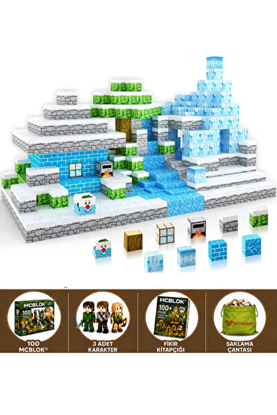 McBlok Minecraft Manyetik Küp Blok Yapı Taşı 100 Parça