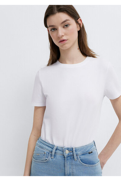 Mavi White Basic T-Shirt Fitted / Bodycon Cut 1614106-620