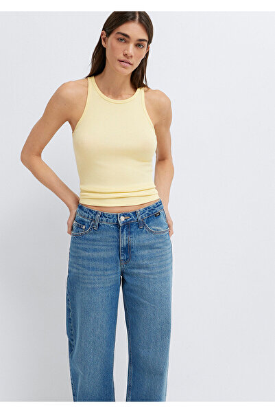 Mavi Halter Neck Yellow Tank Top Fitted / Body-Fitting Cut 1613912-70027