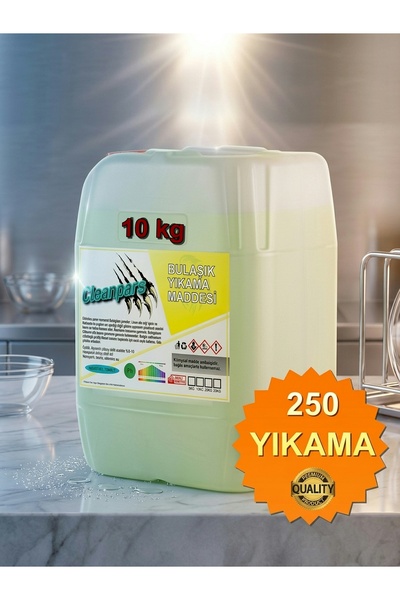 CLEANPARS Bulaşık Deterjanı 10 Kg - 250 Yıkama - Endüstriyel ve Ev Tipi Kulla...