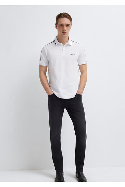 Mavi Black White Polo T-Shirt Regular Fit / Normal Cut 0611838-620