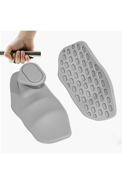 Choice1 grey A Set of Silicone Gymnastics Grip Fingerless Fitness Gloves, Mal...