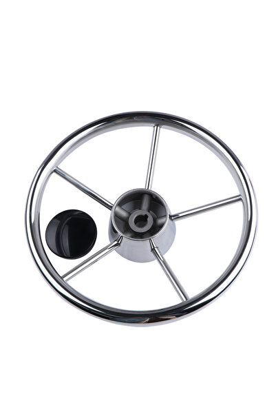 Choice no knob Boat Accessories Steering Wheel With Knob Stainless Steel 5 Sp...