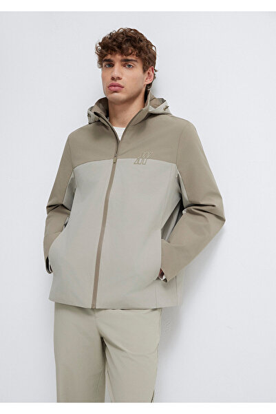 Mavi Su İtici Kapüşonlu Haki Ceket Loose Fit / Bol Rahat Kesim 0110792-70154