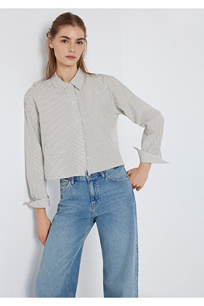 Mavi Striped White Shirt Loose Fit / Relaxed Fit 1211394-84014