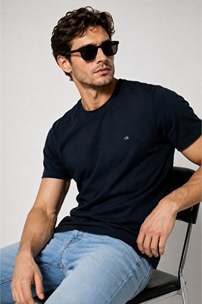 Calvin Klein Logo Embroidery Cotton T-shirt
