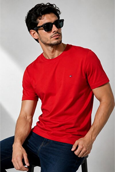 Tommy Hilfiger Regular Fit Back Printed Cotton Men's T-Shirt