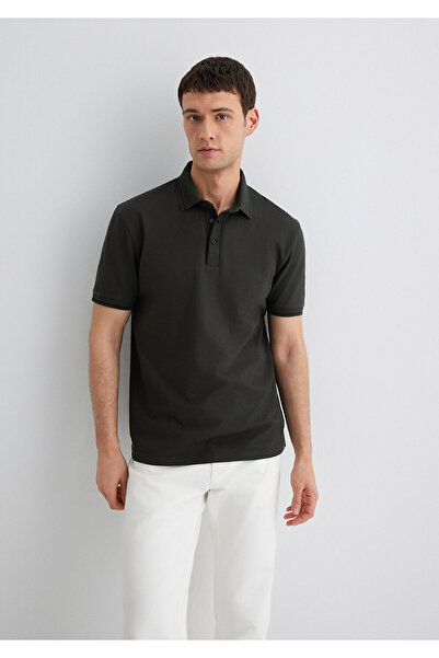 Mavi Men's Khaki Green M0612648-71587 Polo Neck T-Shirt