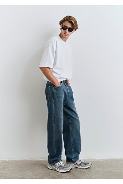 Mavi Mitte Street Puslu Indigo Blue Gabardine Trousers 0010101-90629