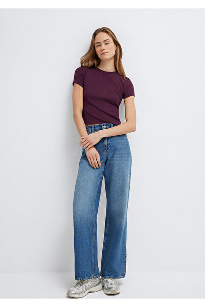 Mavi Μωβ Basic Crop T-shirt Crop / Κοντό κόψιμο 1600814-70434