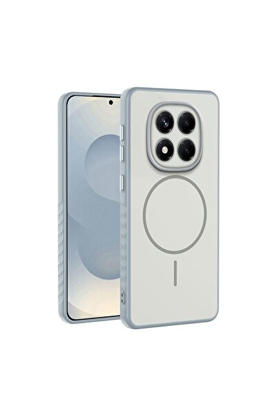 Zebana Xiaomi Redmi Note 15 Pro 5G Uyumlu Kılıf Mono M-Safe Silikon Kılıf Gri
