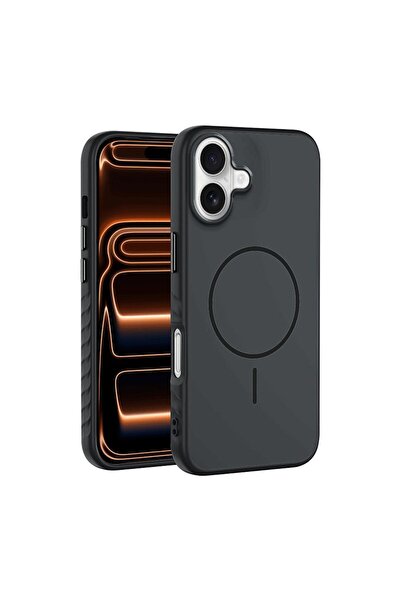 Zebana Apple iPhone 17 Uyumlu Kılıf Mono M-Safe Silikon Kılıf Siyah