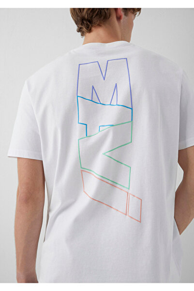 Mavi Tricou alb cu sigla imprimat pe spate 0612350 -620