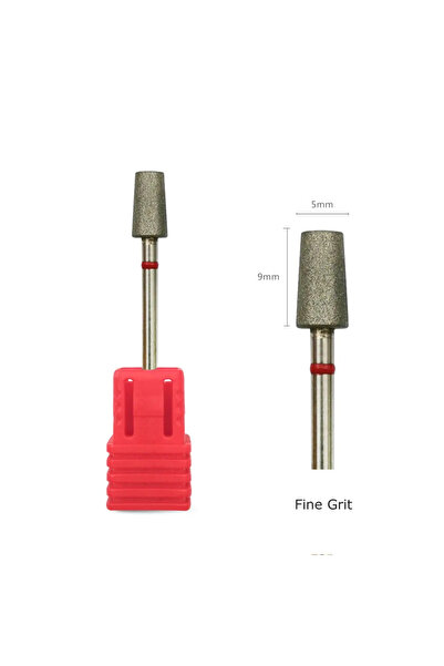 Choice F HYTOOS 5mm Large Tapered Barrel Cuticle Clean Nail Drill Bit, Titani...