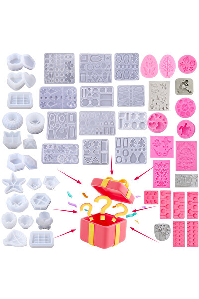 Choice random 10pcs Silicone Mold Blind Box,Random Epoxy Resin Moulds Blessin...