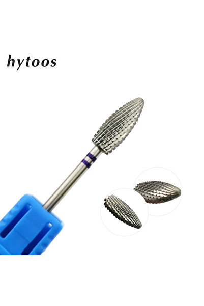 Choice HYTOOS 6mm Flame Bits 3/32 Carbide Nail Drill Bit Milling Cutter For M...
