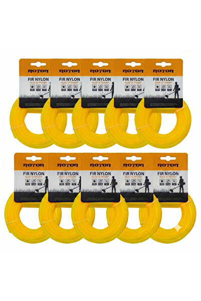 Rotor Set 10 fire trimmer/motocoasa Rotor, profil stea, dimensiune 2.7mm x 15...