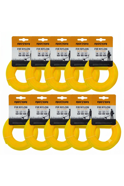 Rotor Set 10 fire trimmer/motocoasa Rotor, profil stea, dimensiune 3.5mm x 15...