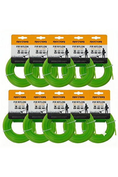 Rotor Set 10 fire trimmer/motocoasa Rotor, profil patrat, dimensiune 1.3mm x ...