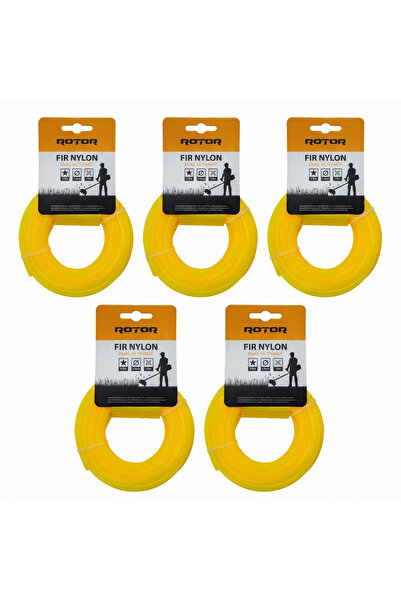 Rotor Set 5 fire trimmer/motocoasa Rotor, profil stea, dimensiune 3mm x 15m, ...