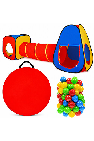 PROCART Cort de joacă 3 în 1 pentru copii, set de 100 de bile multicolore, tu...