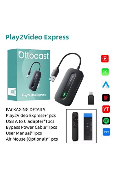 Choice 16G 515T2 YQK2 OTTOCAST Play2Video Express Wireless CarPlay Android Au...