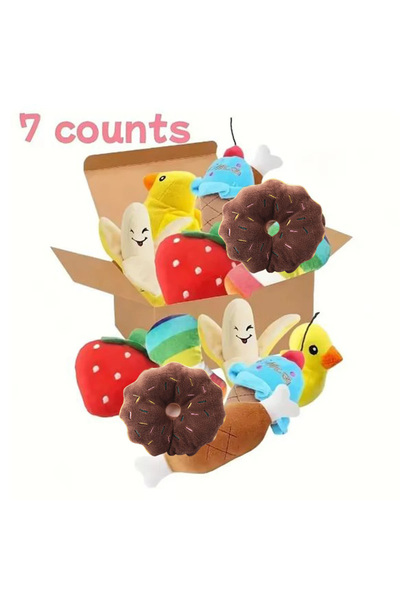 Choice 7 pcs A 7-piece set of puppy sound toys, loose plush pet chewing, plus...