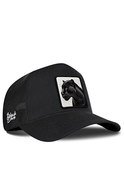 BlackBörk V1 Trucker Panther - Unisex Μαύρο καπέλο με λογότυπο κωδικού 1bs (CAP)